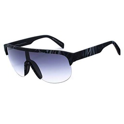 italia independent 0911-ZEF-071 Gafas de Sol, Negro/Gris