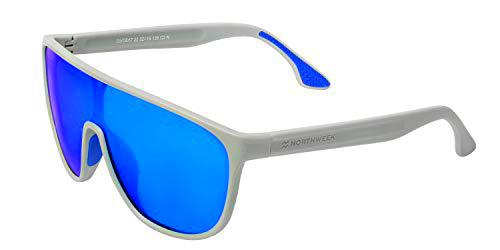 NORTHWEEK Demon Rotor Gafas, Mate Gris - Azul, Adulto Unisex Adulto