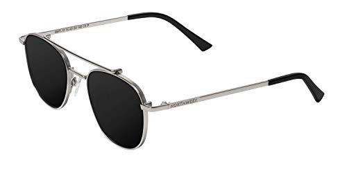 NORTHWEEK Falcon Southbank Gafas, Plata - Negro, Adulto Unisex Adulto