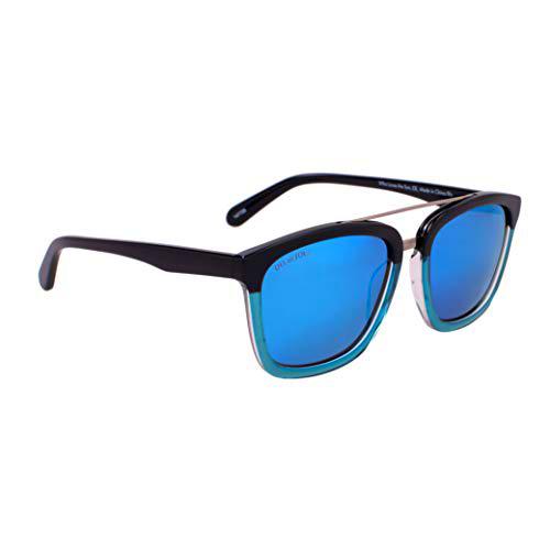 Del Sol Solize Who Loves the Sun - Negro y transparente a azul para unisex