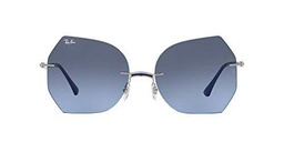 Ray-Ban 0RB8065 Gafas, Blue ON Silver, 62 Unisex Adulto