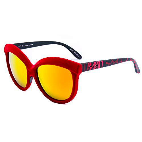 italia independent 0092V-053-ZEB Gafas de Sol, Rojo