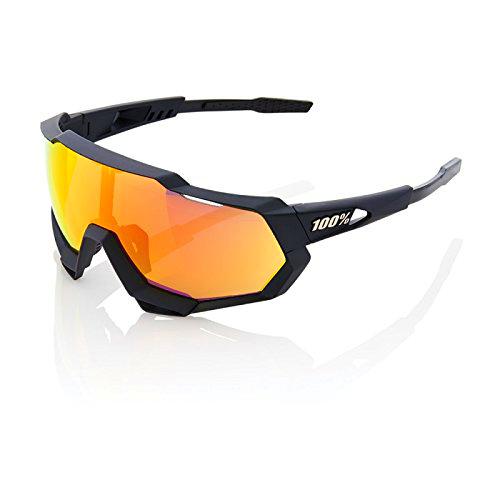 Ride100percent Speedtrap-Soft Tact Black-Hiper Red Multilayer Mirror Lens