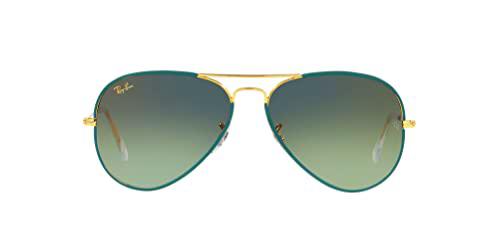 Ray-Ban 0RB3025JM Gafas, Petroleum ON Legend Gold, 62 Unisex Adulto