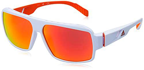 adidas SP0026 Gafas, Blanco/Naranja, Talla única Unisex Adulto