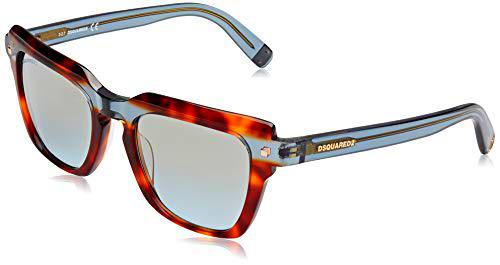 DSQUARED2 Kat Gafas de Sol, Marrón (Havana/Other/BLU Mirror)