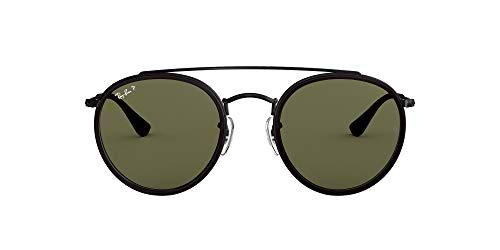 Ray-Ban 0RB3647N, Gafas de Sol Unisex Adulto, Negro (Green Classic), 51