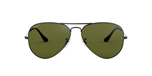 Ray-Ban Aviator Gafas de Sol, Gunmetal, 62 para Hombre