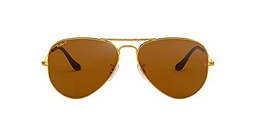 Ray-Ban Aviator RB 3025, Gafas de Sol Unisex, Marrón (polarisiert braun 001/57), 62 mm