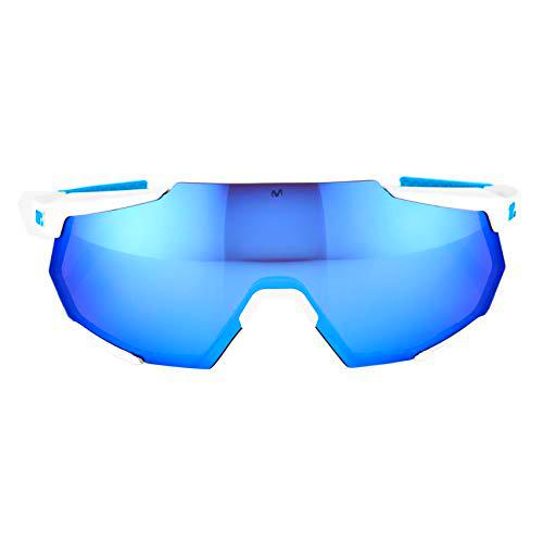 Ride100percent RACETRAP-Movistar Team White-Hiper Blue Multilayer Mirror Lens