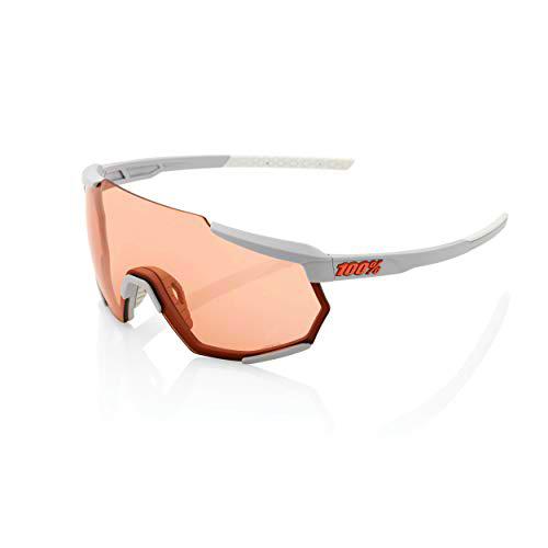 Ride100percent RACETRAP - Soft Tact Stone Grey - HiPER Coral Lens