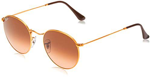 Ray-Ban Round Metal Gafas De Sol, Marron (Pink/Brown Gradient), 50 Unisex