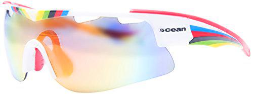 Ocean Sunglasses Alpine - Gafas de Sol - Montura : Blanco/Rojo/Arcoiris