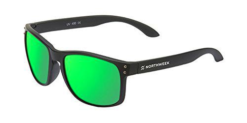 Northweek Bold Venice - Gafas de Sol Polarizadas, Negro/Verde