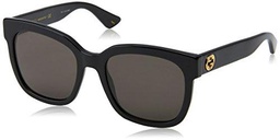 Gucci 0034S_001 (54 mm) Gafas de Sol, Black, 54 para Mujer