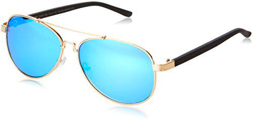 Mstrds Sunglasses Mumbo Mirror Gafas de Sol, Gold (Gold/Blue 4463)