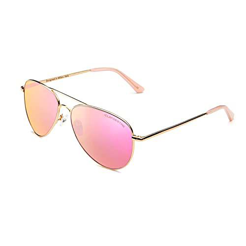 CLANDESTINE A10 Gold Rose - Gafas de Sol de Nylon HD para Hombre &amp; Mujer