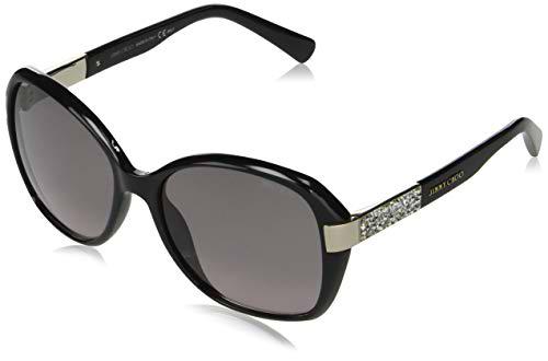 Jimmy Choo Alana/S EU D28 57 Gafas de Sol, Negro (Shiny Black/Grey SF), Mujer