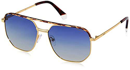 Polaroid PLD 2090/s/x Sunglasses, H8D/Z7 BLUEHVN Gold, 58 Mens