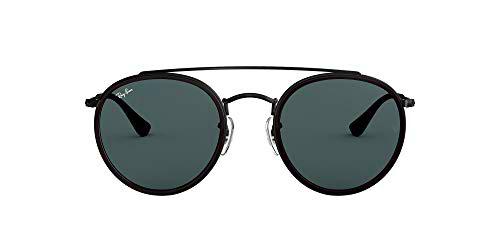 Ray-Ban 0RB3647N, Gafas de Sol Unisex Adulto, Negro (Blue/Gray Classic), 51