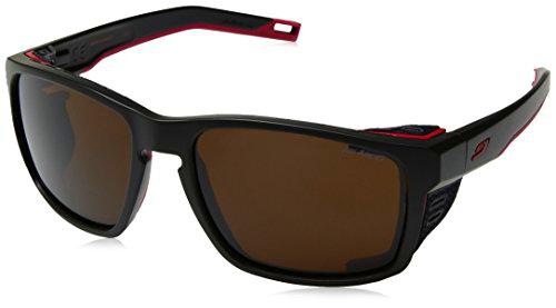 Julbo Shield - Gafas de sol unisex para adulto, negro/rojo/rojo