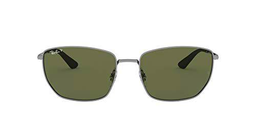 Ray-Ban RB3653 Gafas, Gunmetal, Gris, 60 Unisex Adulto