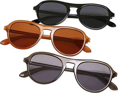 Urban Classics Sunglasses Kalimantan 3-Pack Gafas, marrón