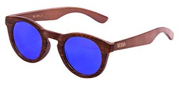 Ocean Sunglasses 20011.9 San Francisco Gafas de Sol Bamboo Brown Frame/Wood Dark Arms/Revo Blue Lens