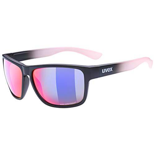 Uvex lgl 36 CV Gafas de Sol, Unisex-Adult, Black Mat Rose/Mirror Plasma, One Size