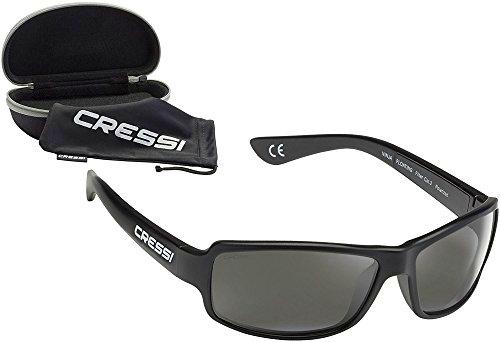 Cressi Ninja Gafas de Sol, Unisex Adulto, Negro Brillante/Lentes Gris Oscuro