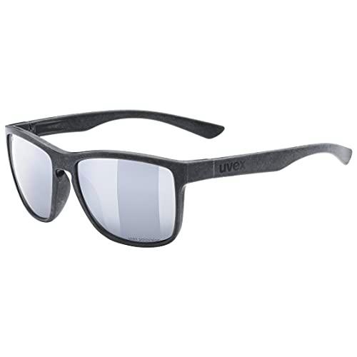 Uvex lgl Ocean 2 P Gafas de Sol, Adultos Unisex, Black Mat/Silver, One Size