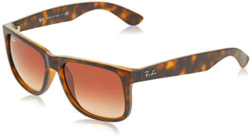 Rayban Justin RB4165 - Gafas de sol Unisex, Marrón (Rubber Light Havana), 51 mm