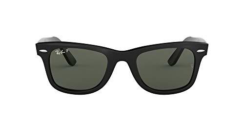 Ray Ban Wayfarer, Gafas de Sol Polarizado Unisex, Negro (Schwarz/Polarized Grün Klassisch 901/58), 50