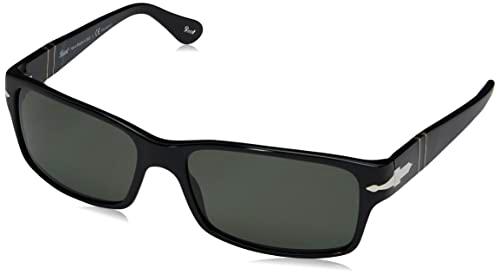 Persol Po2803s Gafas de Sol, Negro (Black/Green), 58 Unisex Adulto