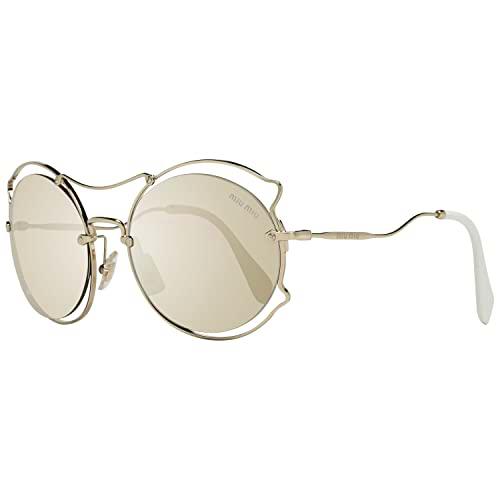 Miu Miu 0MU50SS ZVN1C0 57 Gafas de Sol, Dorado (Pale Gold/Light Brown Gold), Mujer