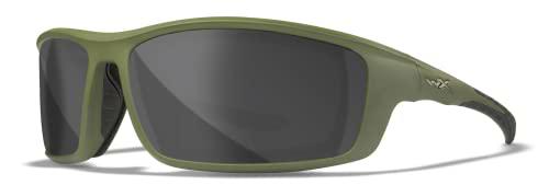 Wiley X Grid Sunglasses, Lente Gris/Montura Verde, Unica Men's