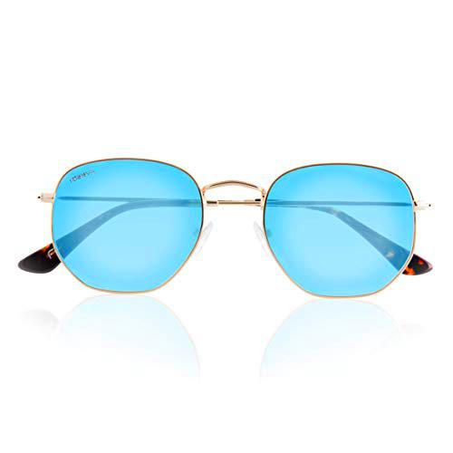 Foreyever Hexagon Gafas, Oro, 51 Unisex Adulto