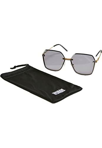 Urban Classics Gafas de Sol Michigan, Negro/Dorado