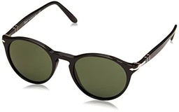 Persol Po3092sm Gafas de Sol, Negro (Black/Green), 50 Unisex-Adulto