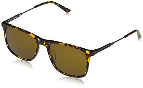 Calvin Klein CK20711S Gafas de Sol, Shiny Amber Tortoise/Solid Cargo