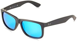 Ray-Ban Justin RB4165 - Gafas de sol Unisex, Negro (Blue 622/55), 55 mm