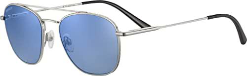 Serengeti Carroll Gafas, Shiny Silver, M Unisex Adulto