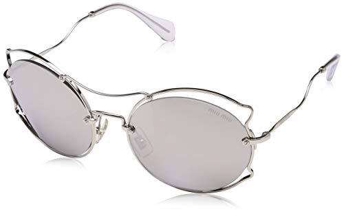 Miu Miu 0MU50SS 1BC2B0 57 Gafas de Sol, Plateado (Silver/Light Grey Silver), Mujer