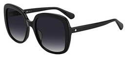 Kate Spade Wenona/G/S Gafas, Negro/Gris Sombreado, 56 para Mujer