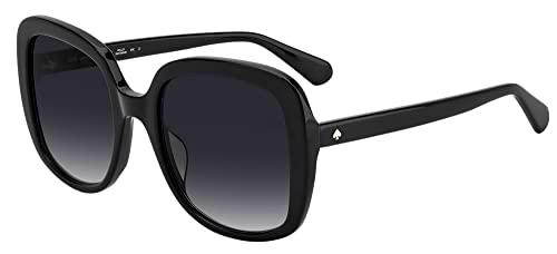 Kate Spade Wenona/G/S Gafas, Negro/Gris Sombreado, 56 para Mujer