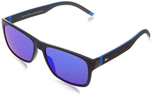 Tommy Hilfiger TH 1718/S Gafas de Sol, MTBLKBLUE, 56 para Hombre