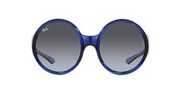 Ray-Ban 0RB4345 Gafas, Transparent Blue, 58 Unisex Adulto