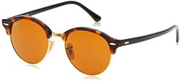 Ray-Ban Clubround Gafas de Sol, Spotted Brown Havana