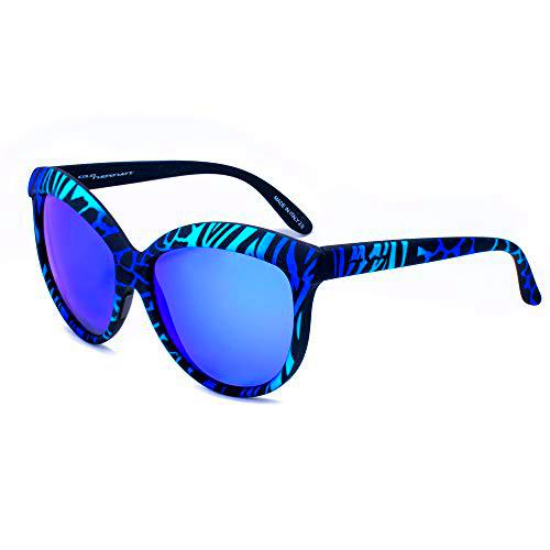 italia independent 0092-ZEF-022 Gafas de Sol, Azul/Negro