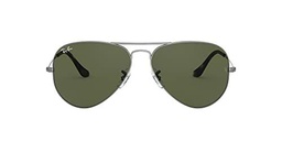 Ray-Ban Aviator Gafas, Gris, 58 mm Unisex Adulto